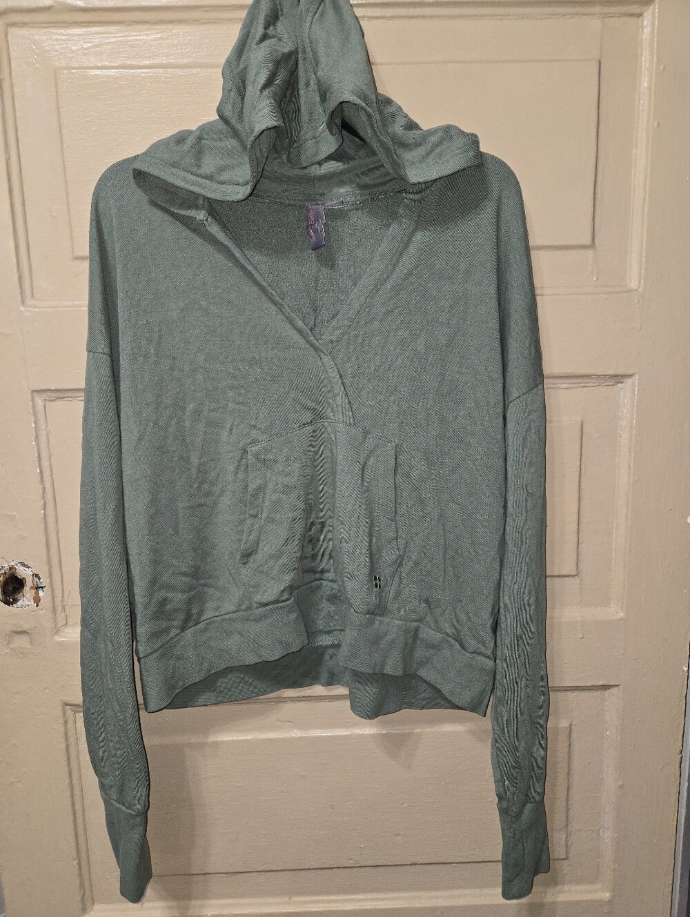 Sweaty Betty Relaxed After Class Cropped Hooded Pullover Sweatshirt Size: 14
